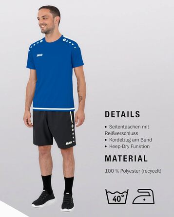 Шорти спортивні чоловічі JAKO Competition 2.0, чорні