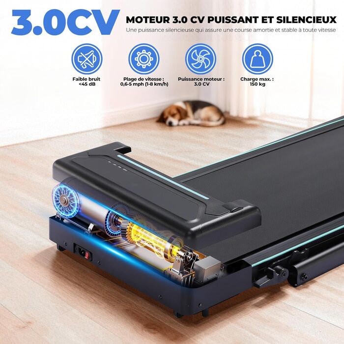 GTPLAYER Ходунка для ходьби, біговий доріжки для дому, складана з LED-дисплеєм та пультом, регульовані підлокітники, двигун 2.5 PS, фітнес, тренування, домашній фітнес, зелений