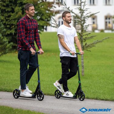 Скутер Schildkröt City Scooter Street Artist 2.0: Алюмінієвий, скласний, з колесами 200 мм, регульований кермо 79-100 см, для дітей та дорослих (Street Artist Blue)