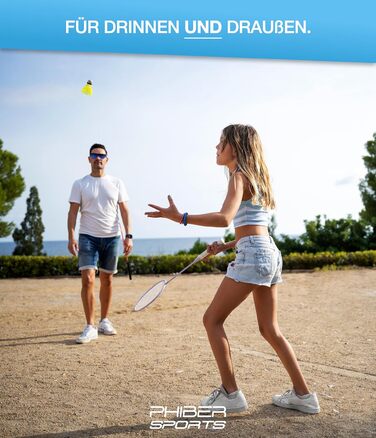 Набір для бадмінтону Federbälle: 10 штук, ідеальний для початківців, сімей та професіоналів. Підходить для гри в приміщенні та на вулиці.