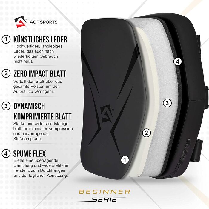 Набір боксерських подушок Pratzen Maya-Leder Curved (пара, чорний) для боксу, кікбоксингу, муай-тай, карате та MMA