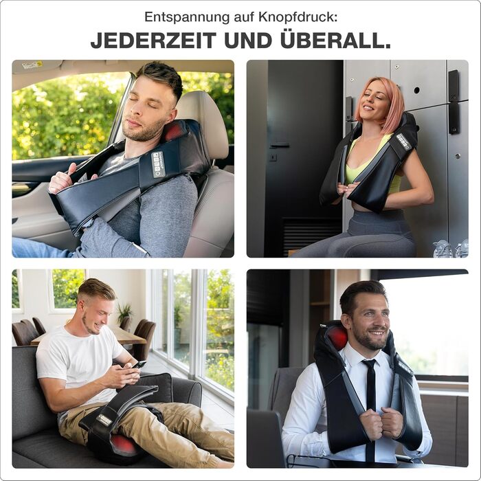 Масажер для шиї та спини Donnerberg Shiatsu з функцією прогріву, ударний, гарантія 7 років, сертифікат TÜV Süd