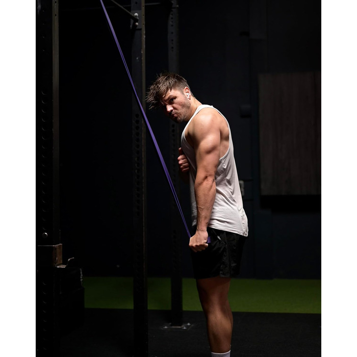 Преміум фітнес-резинки ATHLETIC AESTHETICS для тренувань, набір 5 шт (червона, чорна, фіолетова, зелена, синя) з PDF-гайдом