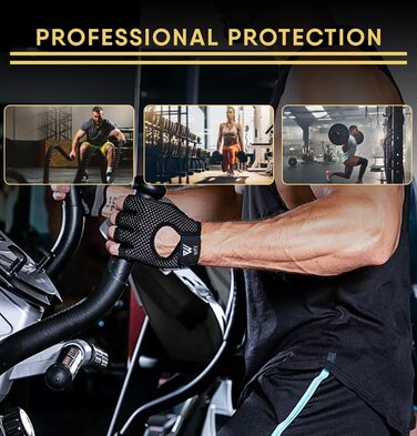 Фітнес рукавички Westwood Fox: дихаючі рукавички для тренувань, важкої атлетики, бодібілдингу та кросфіту (чорний, XL)