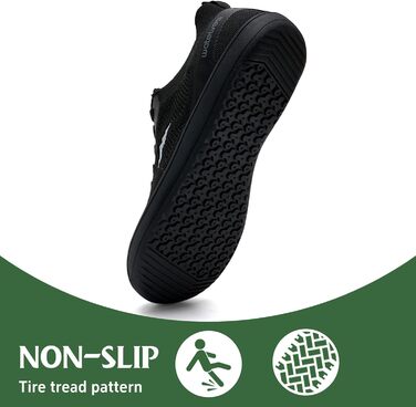 Взуття для ходьби без шкарпеток WateLves: чоловічі та жіночі мінімалістичні трейлранні кросівки, легкі, дихаючі, для фітнесу, 41 EU, чорний