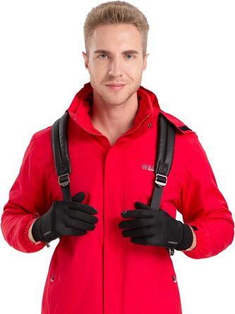 Велосипедні рукавички Anqier для чоловіків та жінок. Зимові рукавички для їзди на велосипеді, теплі, водонепроникні, з сенсорним екраном, спортивні, з антиковзким покриттям.