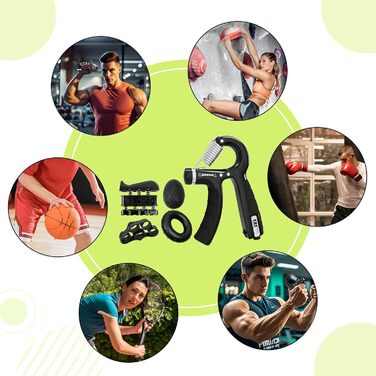 Набір для тренування зап'ястя 2 шт. (5-60 кг), тренажер для рук, Grip, FC0101, блакитний