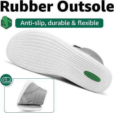 Черевики Saguaro Unisex Barfußschuhe High-Top з широкою передньою частиною та платформою Zero-Drop, розмір 36-48 (Сірий)