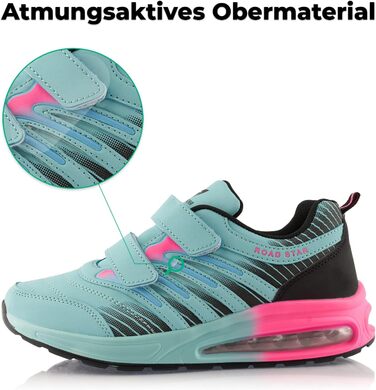 Кросівки для бігу жіночі/чоловічі з амортизацією, спортивні, легкі (39 EU, блакитний, чорний, фуксія)