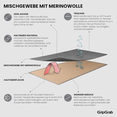 Рукавички велосипедні GripGrab Primavera 2 Merino XL/XXL, чорні - термо, сенсорні, для весни/осені/зими