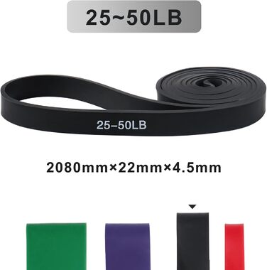 Еластична стрічка для фітнесу та йоги, 3 шт. (25-50 lbs)