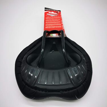 Сідло Selle Bassano Volare L Comfort Plus для жіночого міського/трекінгового велосипеда, 3 зони, чорне
