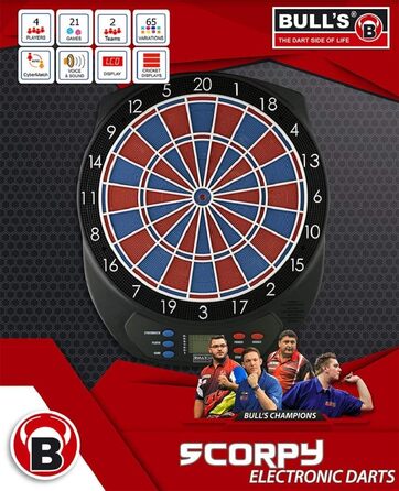 Дартс електронний BULL'S Scorpy Standard з LCD дисплеєм для початківців
