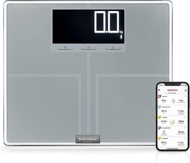 Цифрова ваги-аналізатор Soehnle Shape Sense Connect 200 з Bluetooth, преміум BIA-аналіз, розрахунок калорійності, персональна вага