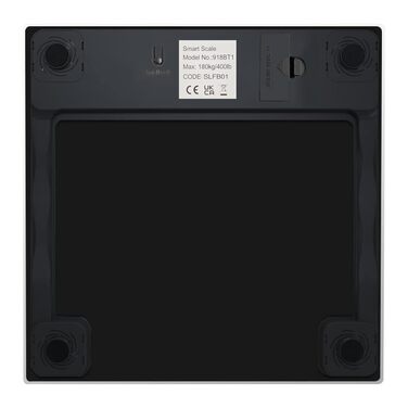 Електронна вага для тіла з платформою, 180 кг, LED дисплей, сірий колір (918BT1)