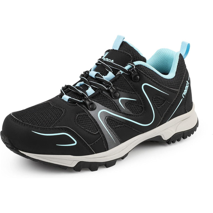 Чоловічі трекінгові півчеревики Riemot для хайкінгу та туризму (чорно-синій, 41 EU)