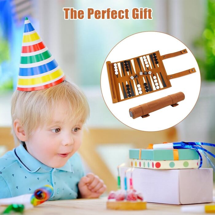 Набір для гри в шашки та нарди JOAASU, 25x35 см, шкіряний, для дорослих та дітей, ідеально для подорожей та кемпінгу