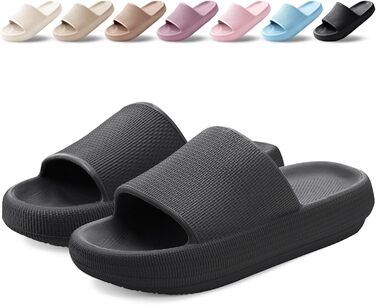 Чоловічі та жіночі шльопанці Cozislides Original - чорні, антиковзкі, для дому та вулиці (44/45 EU)