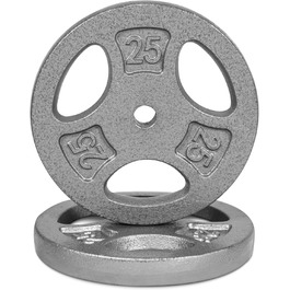 Стандартні диски для штанги CAP Barbell, 2,5 см, 11,3 кг, сірі, 2 шт.