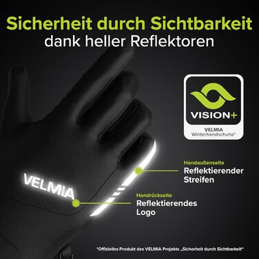 VELMIA Рукавички для велосипеда зимові водонепроникні для чоловіків та жінок теплі спортивні рукавички для активного відпочинку та бігу