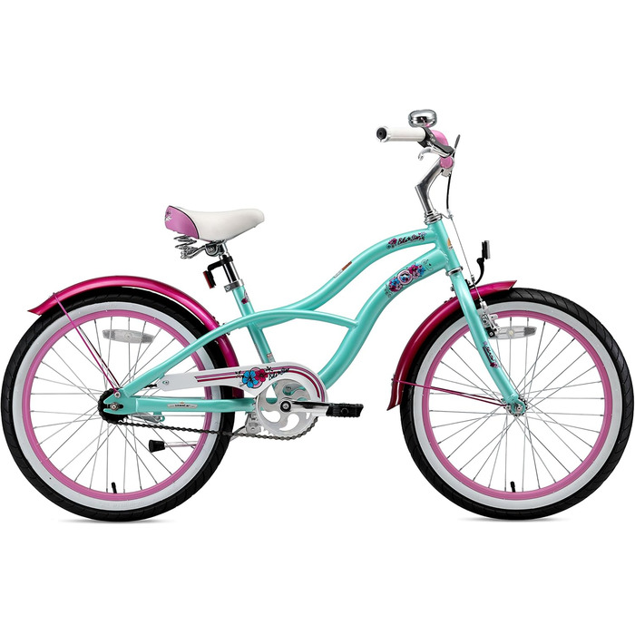 Дитяче велосипед BIKESTAR 20/24 дюйми для хлопчиків та дівчаток (від 6 років) | Велосипед крузер | Без ризику | Колір м'ятний