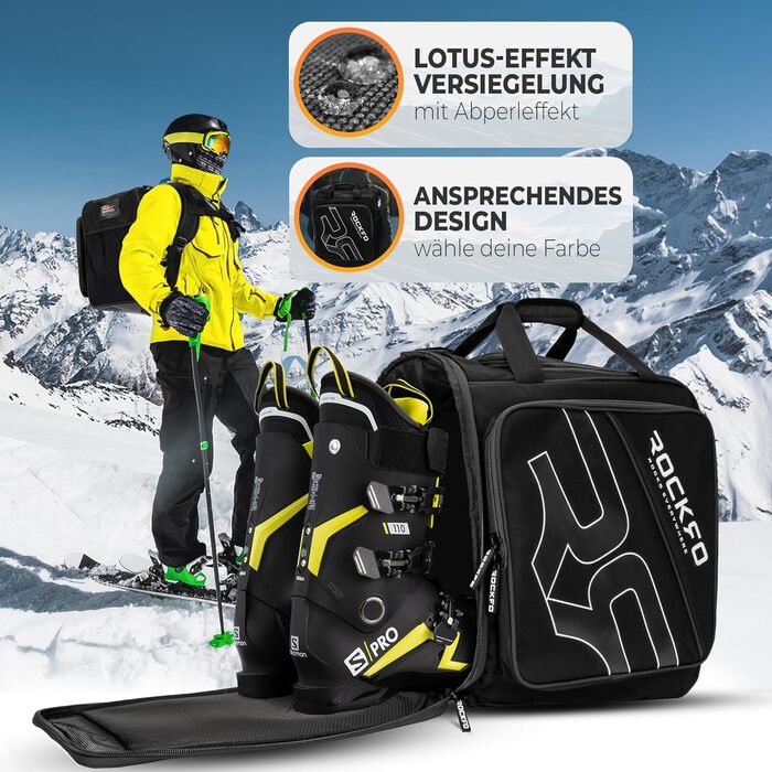 Чорний/сірий рюкзак для гірськолижного спорядження 49L з відділенням для шолома