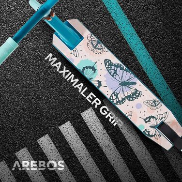 Трюковий самокат Arebos для дітей і дорослих, ABEC-9, алюмінієва гальмівна платформа, до 100 кг, з підніжкою