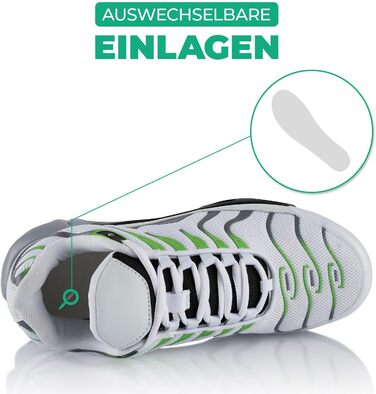 Спортивні кросівки для жінок та чоловіків з амортизацією, легкі бігові кросівки (45 EU, білий, сірий, зелений)