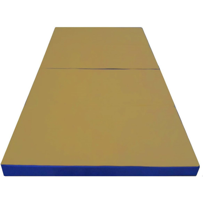 Гімнастичний мат NiroSport 200x100x8 см, водонепроникний, жовто-синій, м'який мат для тренувань і спорту