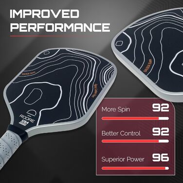 Pickleball-Paddel T700: Твердий, з титаново-вуглецевого волокна, 16 мм, з термоформованим шаром, сертифікований USAP