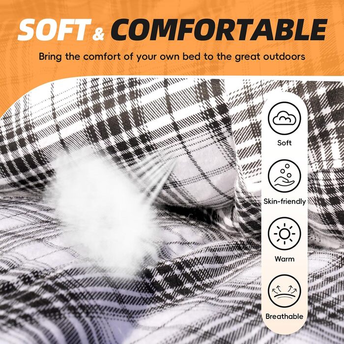 Сплячі мішки MEREZA XL для чоловіків та жінок. Великий, широкий спальний мішок для кемпінгу. Теплі спальні мішки для дорослих великих розмірів з компресійним мішком. Підходять для холодної погоди (пильно-блакитний)