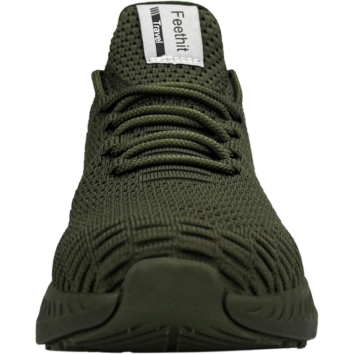 Жіночі кросівки Feethit для бігу та фітнесу. Легкі, дихаючі, з гумовою підошвою. Білі, чорні, хакі (37 EU)