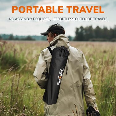 Складний туристичний стілець OVERMONT 2 шт. - до 135 кг, для кемпінгу, саду, балкону, пляжу, риболовлі, чорний