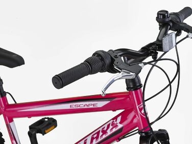Гірський велосипед Chillaxx Bike Escape 24/26 дюймів, 21 швидкість, V-гальма, для дівчат, хлопців, чоловіків та жінок, рожево-білий, преміум-якість