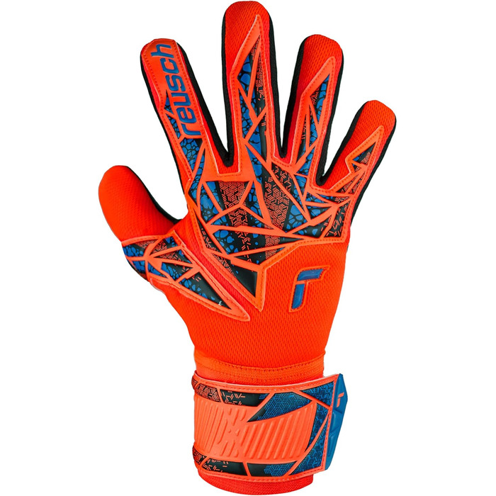 Воротарські рукавички Reusch Attrakt Silver NC, унісекс, розмір 9.5, помаранчево-синьо-чорні