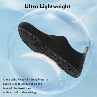 Шкарпетки для плавання HMIYA, аквашузи для жінок та чоловіків, шкарпетки для серфінгу, йоги, пляжу, басейну, чорні, 44/45 EU