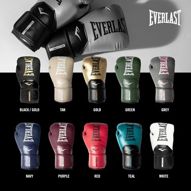 Боксерські рукавички Everlast Elite 2 10oz Gold/Black для спарингу, тренувань та роботи з мішком, Klettverschluss, PURPLE 16OZ
