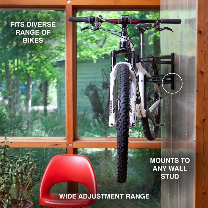 Стійка для зберігання велосипедів Feedback Sports Velo Wall 2D, чорна, універсальна