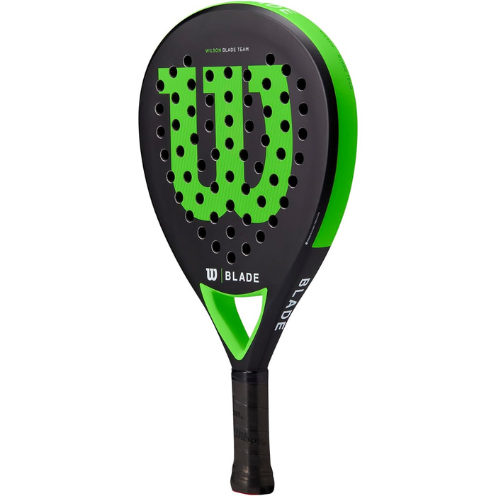 Падельна ракетка Wilson Blade Team v2, скловолокно/EVA, 370 г, чорна/неонова зелена