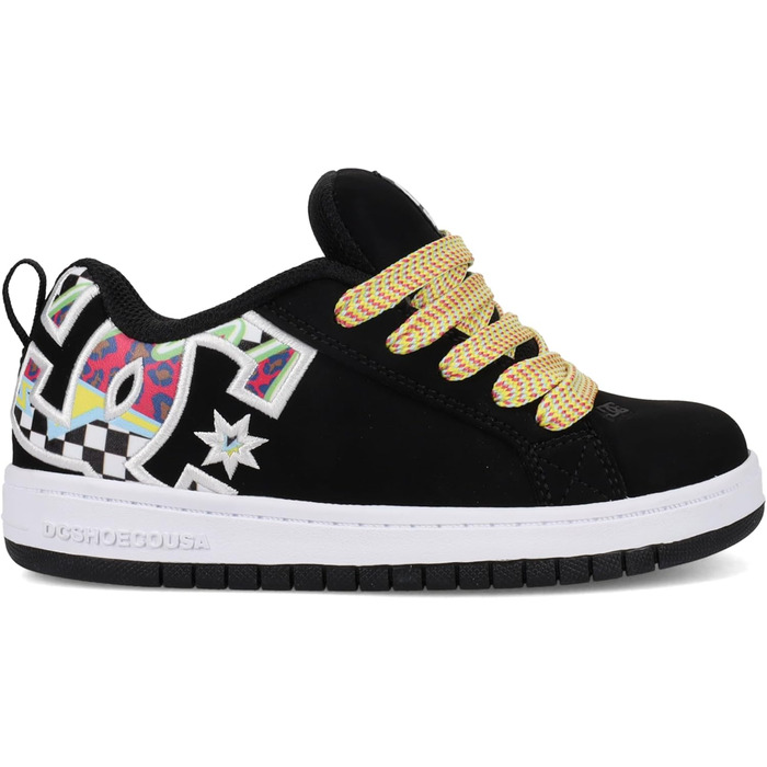 DC Shoes Court Graffik Low - жіночі кеди для скейтбордингу, біло-чорні (41 EU)