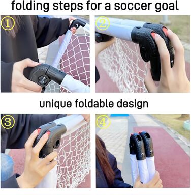 Дитячі ворота для футболу KiBiGOAL 115x80 см, складані - ідеально для гри в саду та в приміщенні, для дітей 4-11 років