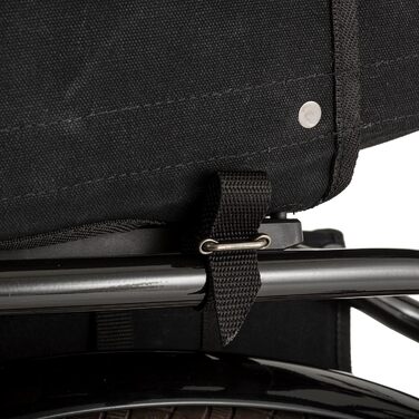 Велосипедна сумка FastRider Canvas 37, 65 л, подвійна, водовідштовхувальна, для багажника, з відбивачами, чорна