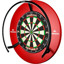 Дартс-дошка Mission Darts TOR270 Torus 270 з LED-підсвічуванням, піскоструминне чорне покриття, безперешкодний доступ для гри