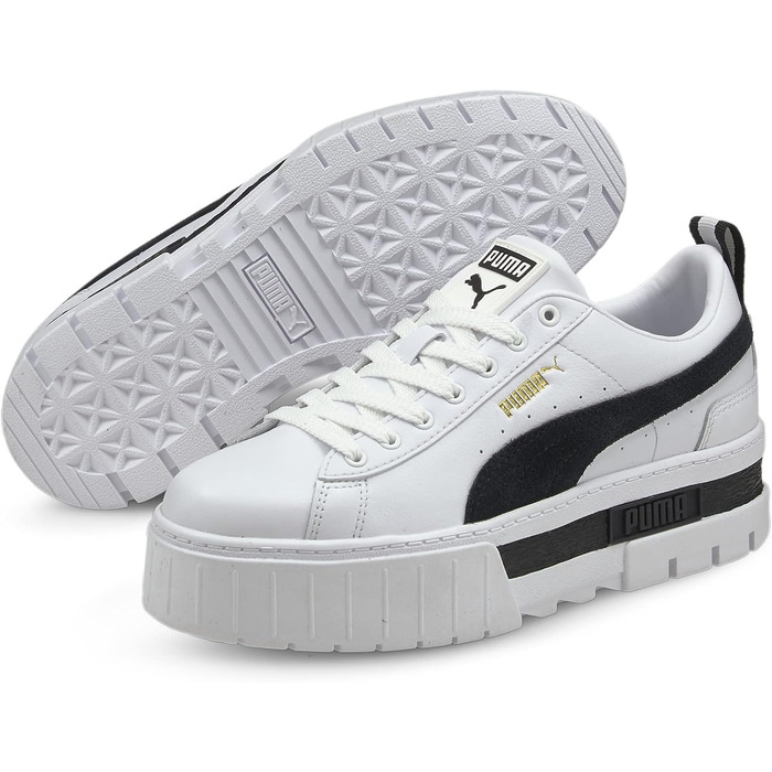 Жіночі кросівки PUMA Mayze Wn's White Black — білі кеди на платформі, розмір 39 EU