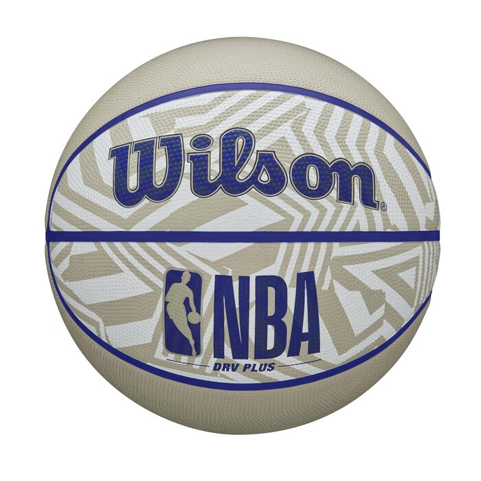 М'яч для баскетболу Wilson NBA DRV Plus Dazzle Camo Outdoor, розміри 6 та 7, бежевий/блакитний, для гри на вулиці