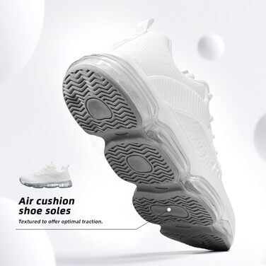 Чоловічі кросівки для бігу та спорту, неслизькі, стильні, розмір 45 EU, білий колір