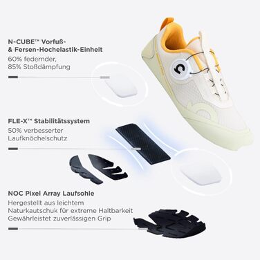 Дитячі кросівки Happy Nochnoc All-MAX – легкі, дихаючі спортивні кросівки з високою амортизацією для тенісу, відпочинку та тренувань. Sakura Rosa, Eisweiß (36 EU)