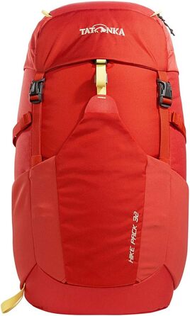 Рюкзак для походів Tatonka Hike Pack 32 л з вентиляцією спини та дощовиком, легкий туристичний рюкзак червоний помаранчевий