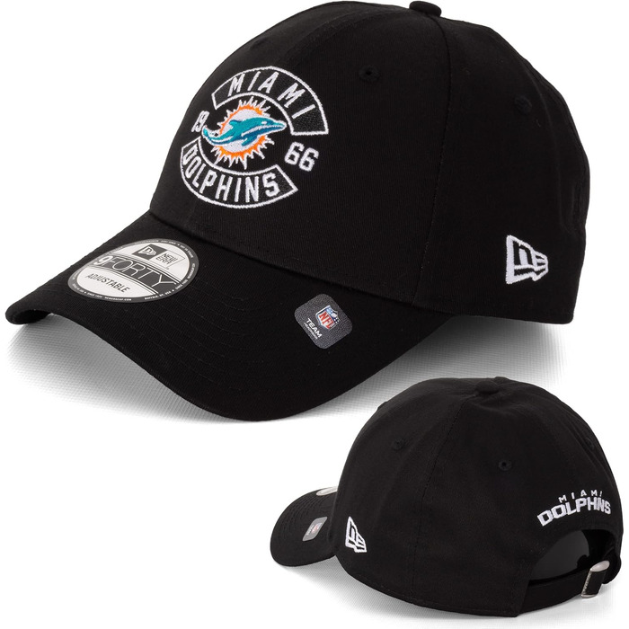 Кепка New Era 9FORTY MLB NFL Limited Edition Miami Dolphins, чорна, універсальний розмір