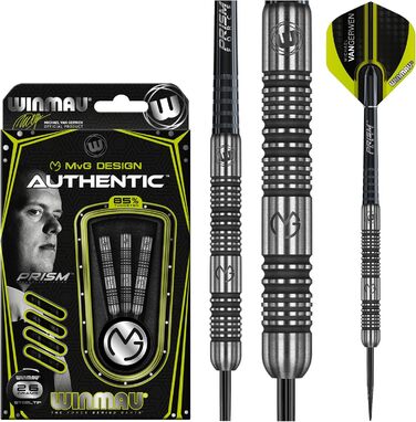 Дротики Winmau Michael Van Gerwen MvG Authentic 85% вольфраму з перами Prism та стрижнями